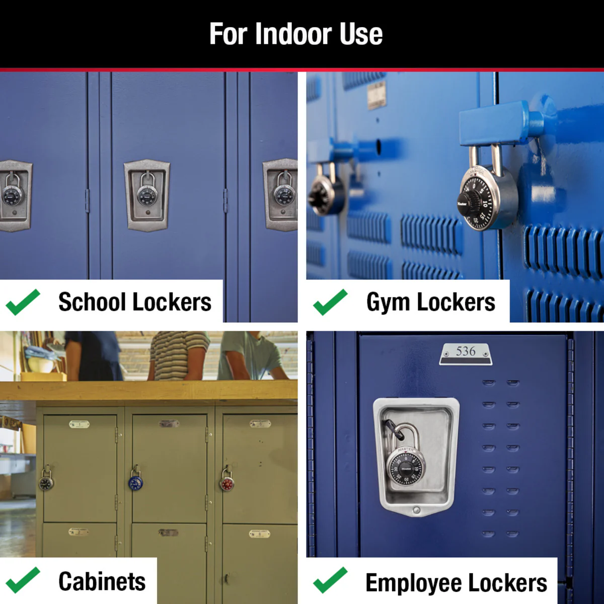 Standard Dial Combination Lock, 1-7/8 in Wide - 2-Pack - Image 5