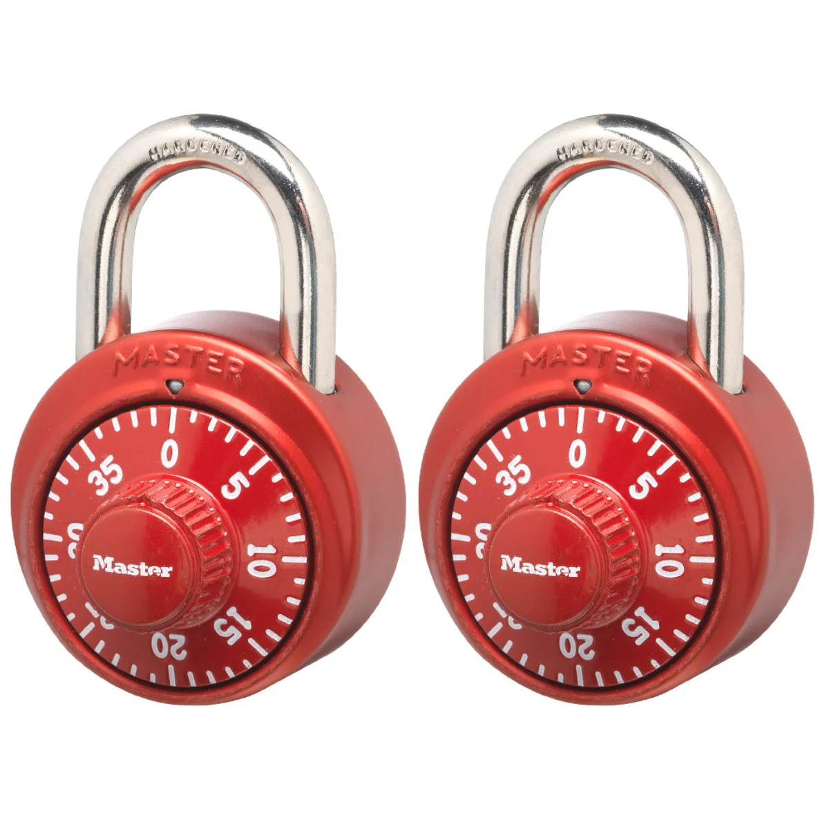 Standard Dial Combination Lock Locker Lock, Assorted Colors, 1-9/16 in Wide, 2-Pack - Image 3