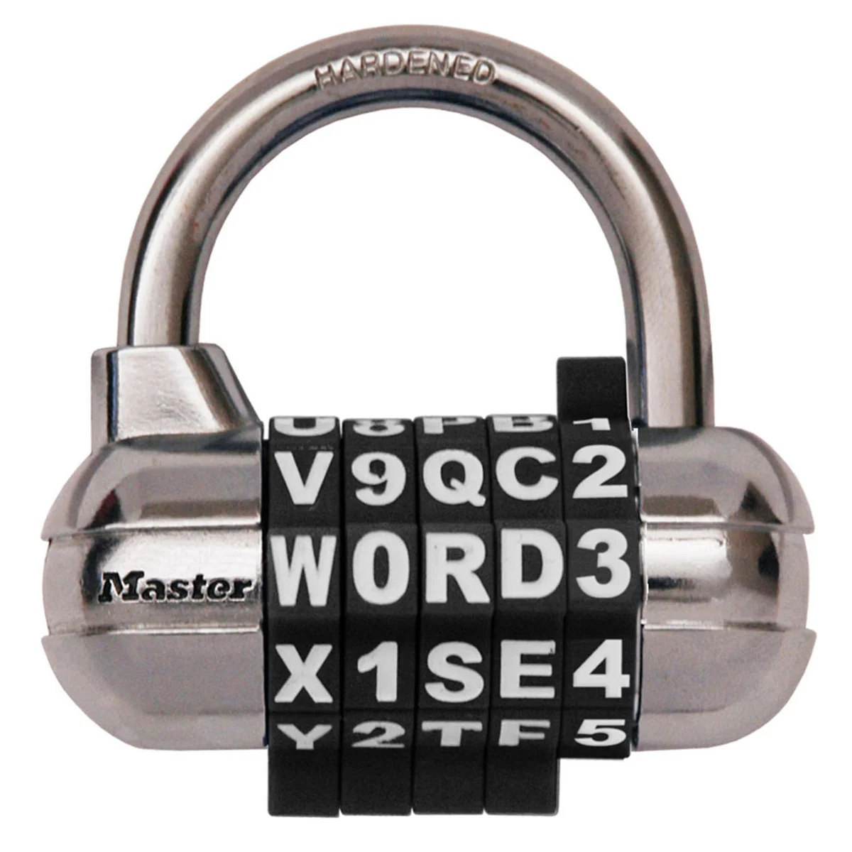 WORD Combination Lock with Interchangeable Dials, Assorted Colors, 2-1/2 in Wide - Image 3