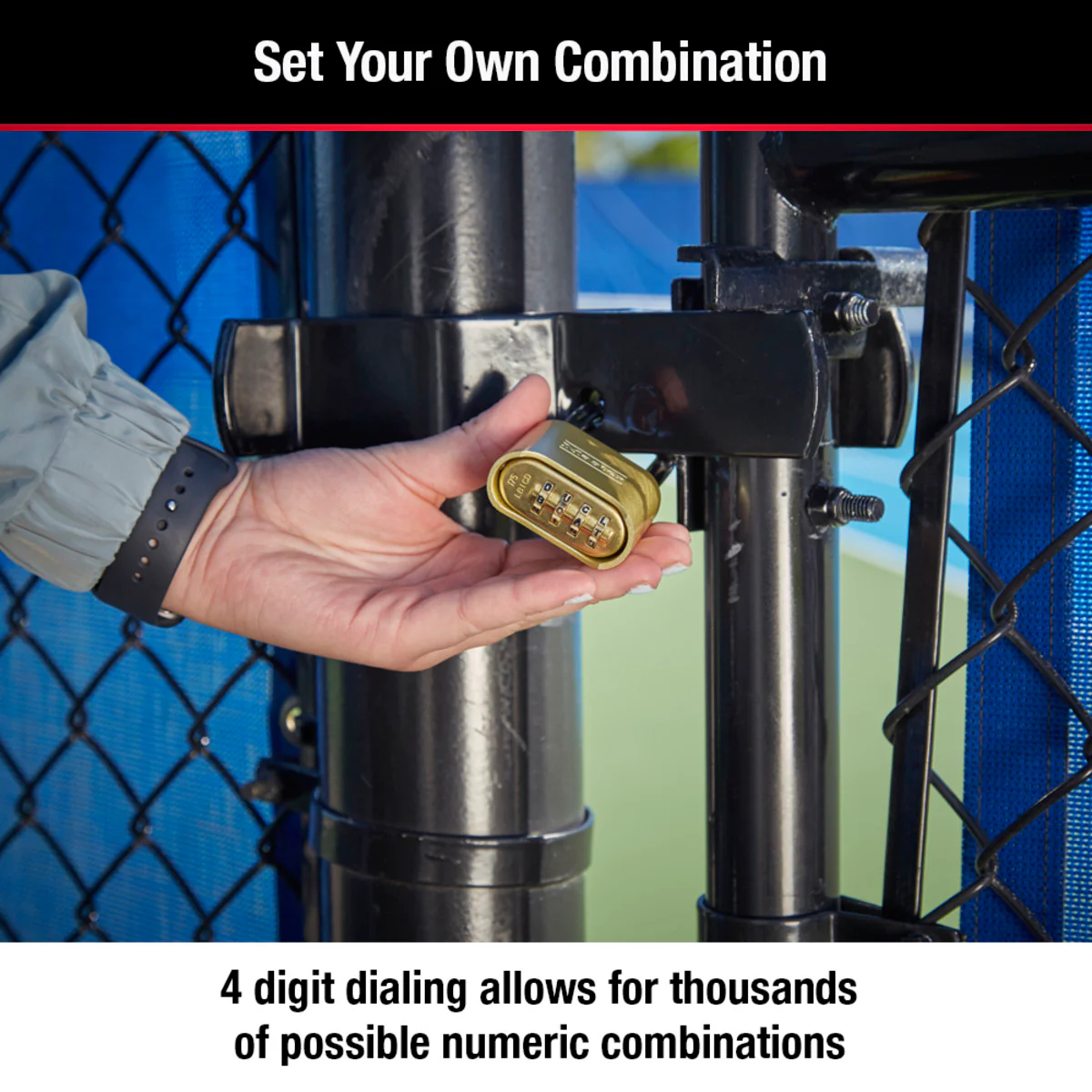 Bronze Solid Body Combination Lock, 2 in Wide - Image 12