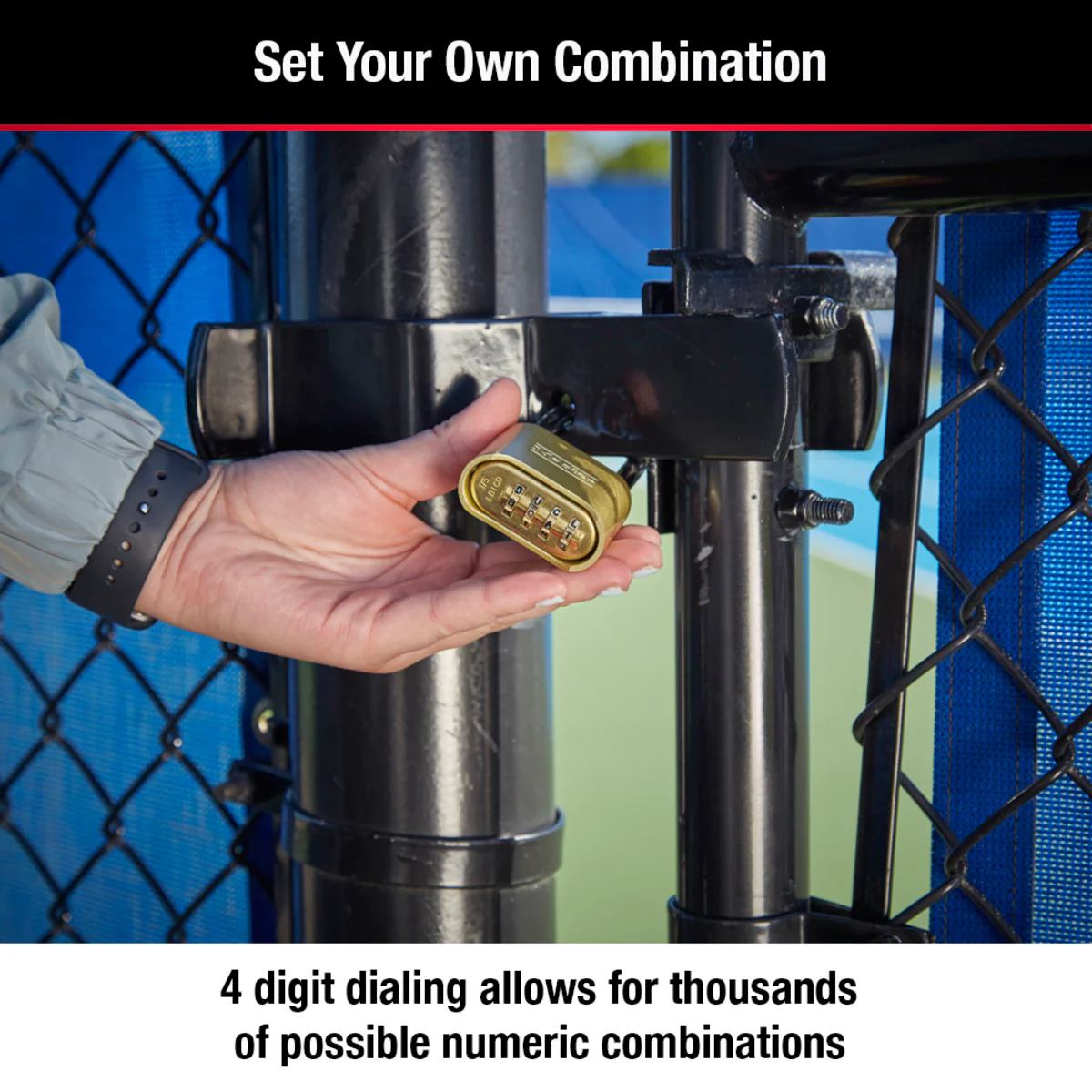 Bronze Solid Body Combination Lock, 2 in Wide - Image 7