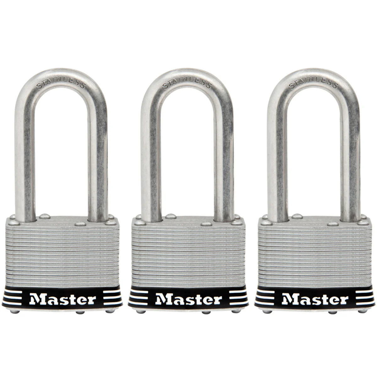 1-3/4in (44mm) Wide Laminated Stainless Steel Pin Tumbler Padlock - Image 4