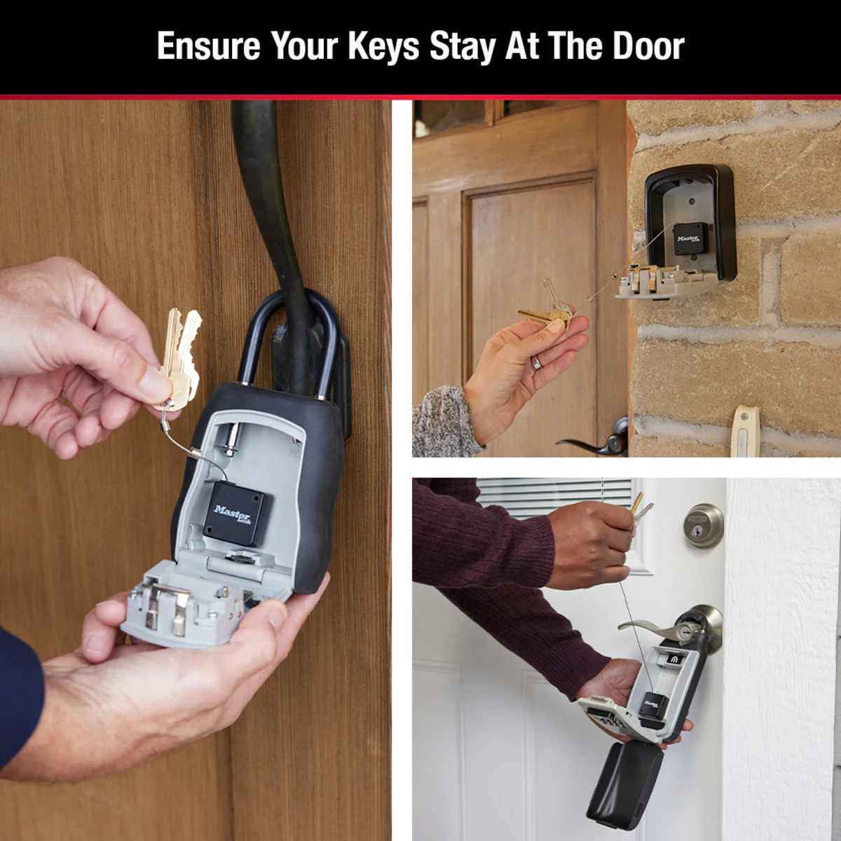 Retractable Key Tether for Lock Boxes, Retractable Steel Cable, 36 in - Image 4