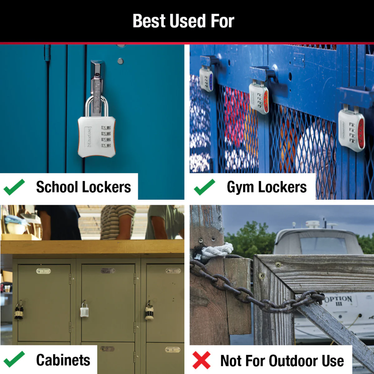 Large Set Your Own Combination Lock, 2 in Wide - Image 5