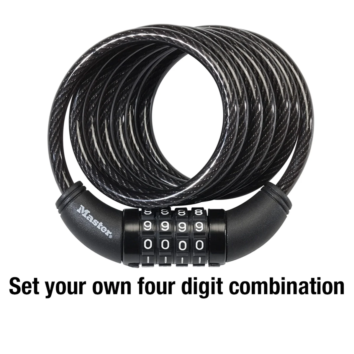 Combination Braided Steel Cable Lock, 6 ft x 5/16 in - Image 5
