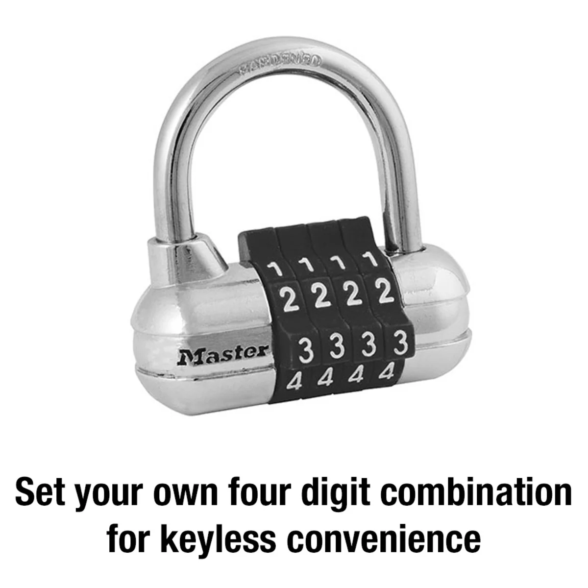 Large Set Your Own Combination Lock with Colored Dials, 2-1/2 in Wide - Image 5