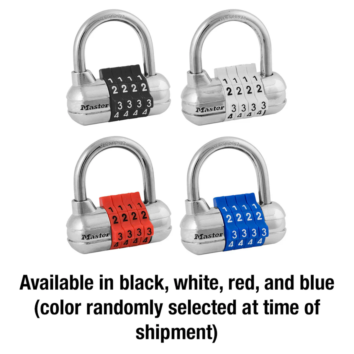 Large Set Your Own Combination Lock with Colored Dials, 2-1/2 in Wide - Image 6