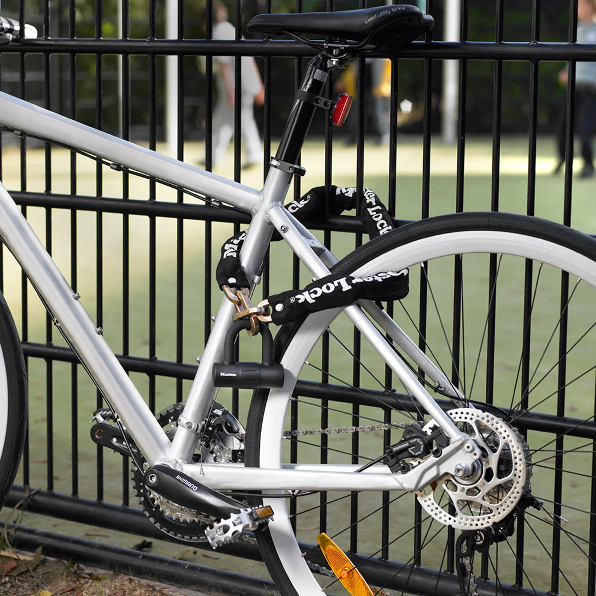 Hardened Steel Bike Lock Chain with Mini U–Lock, 3 ft x 10 mm - Image 4