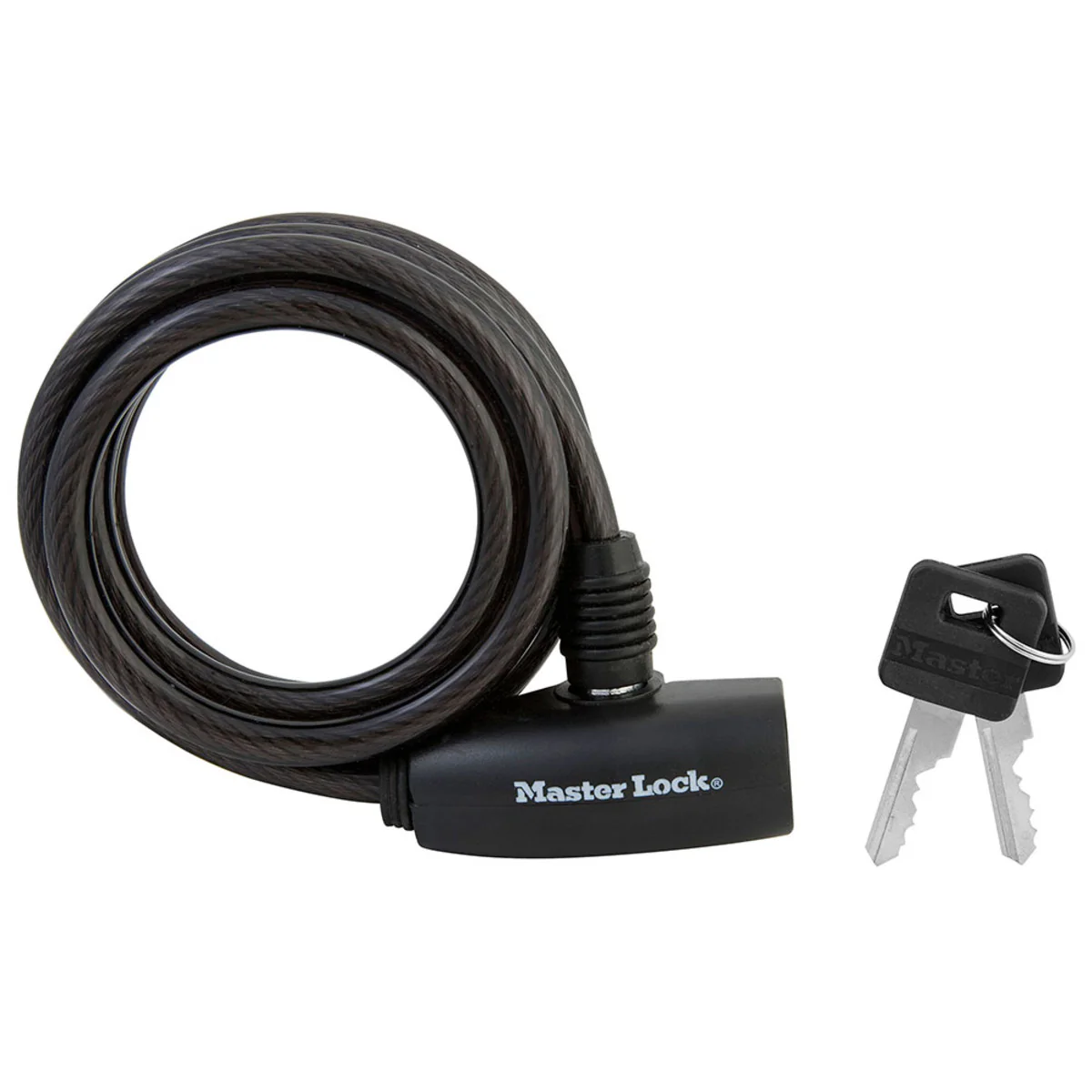 Keyed Braided Steel Cable Lock, 6 ft x 5/16 in - Image 2
