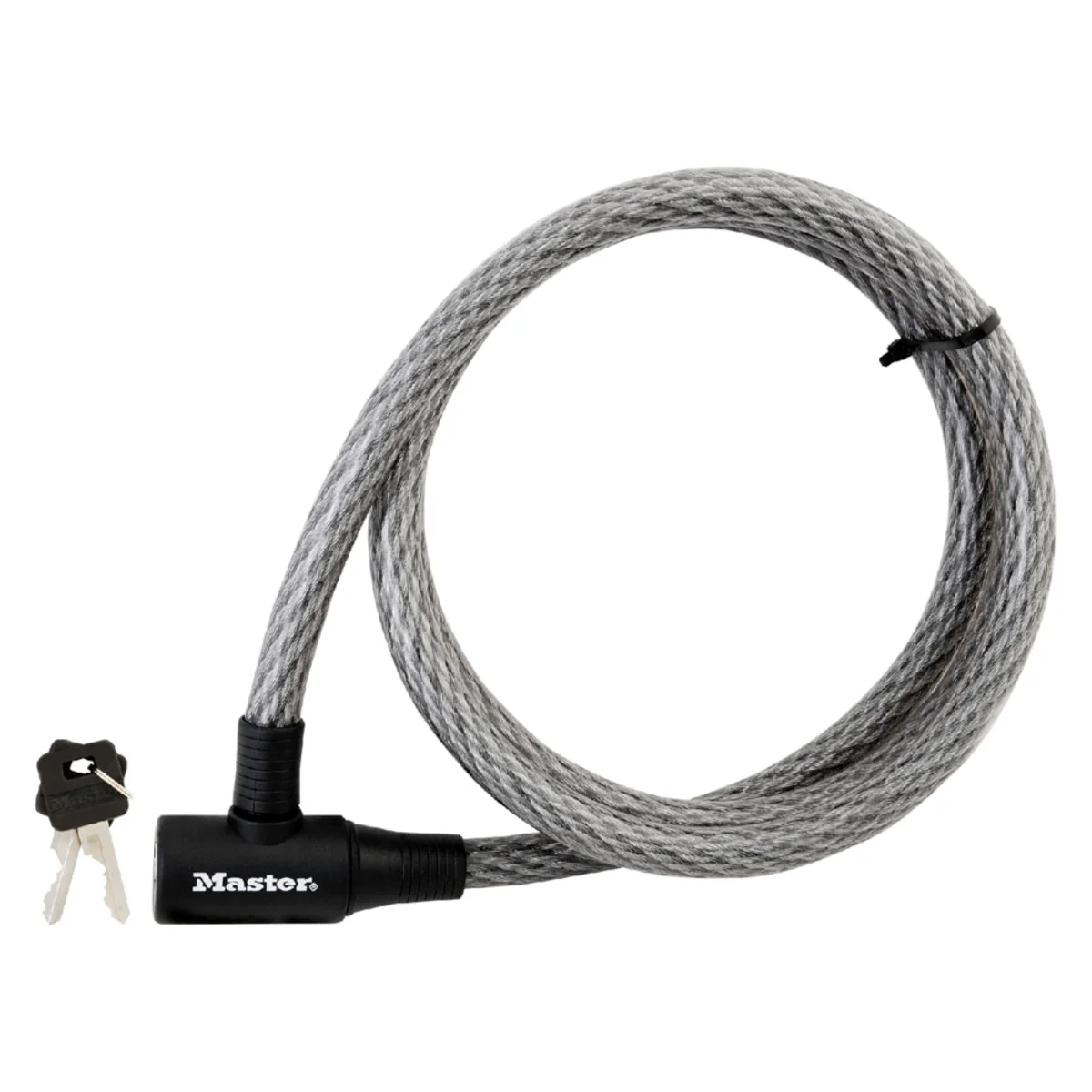 Heavy Duty Keyed Braided Steel Cable Lock, 6 ft x 5/8 in