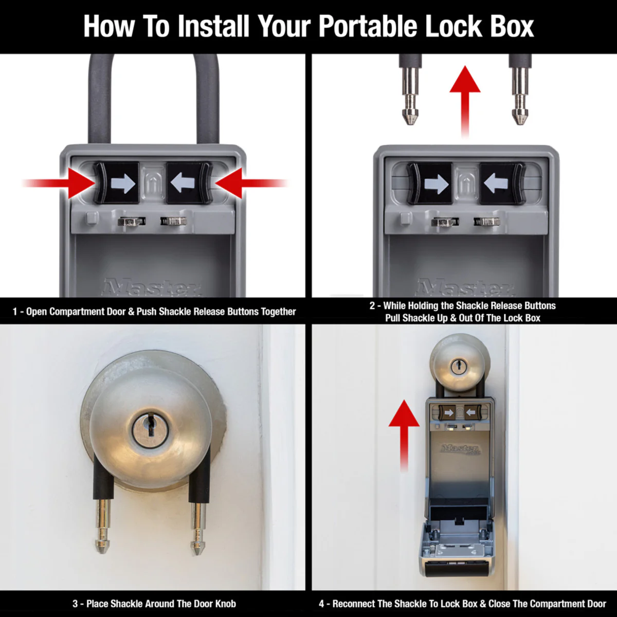 Large Key Lock Box with Removable Shackle - Image 5