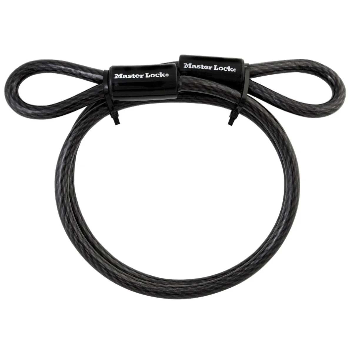 Looped End Braided Steel Cable Lock, 4 ft x 3/8 in - Image 2