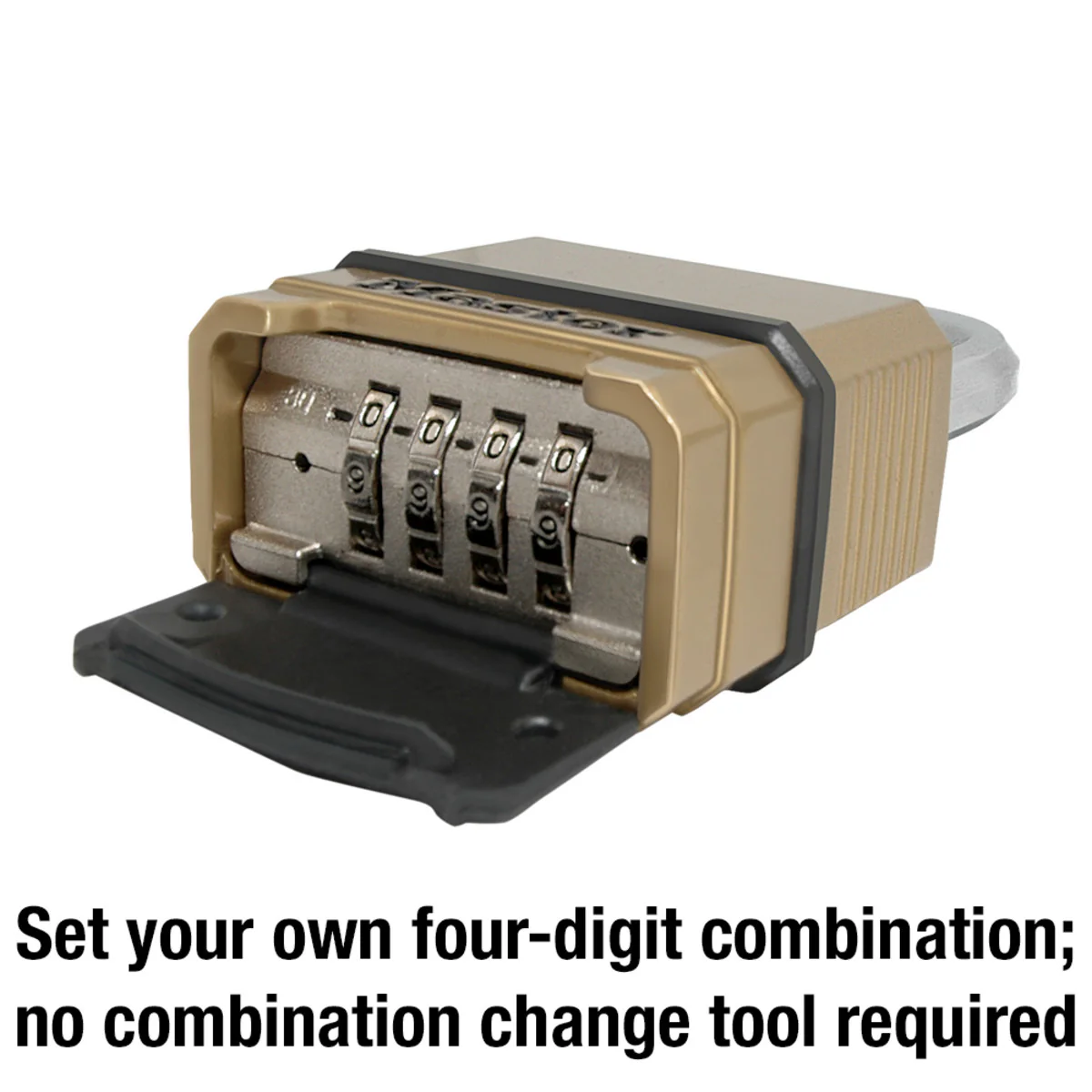 Magnum Heavy Duty Solid Body Combination Lock, 2 in Wide with 1-1/2 in Shackle - Image 3