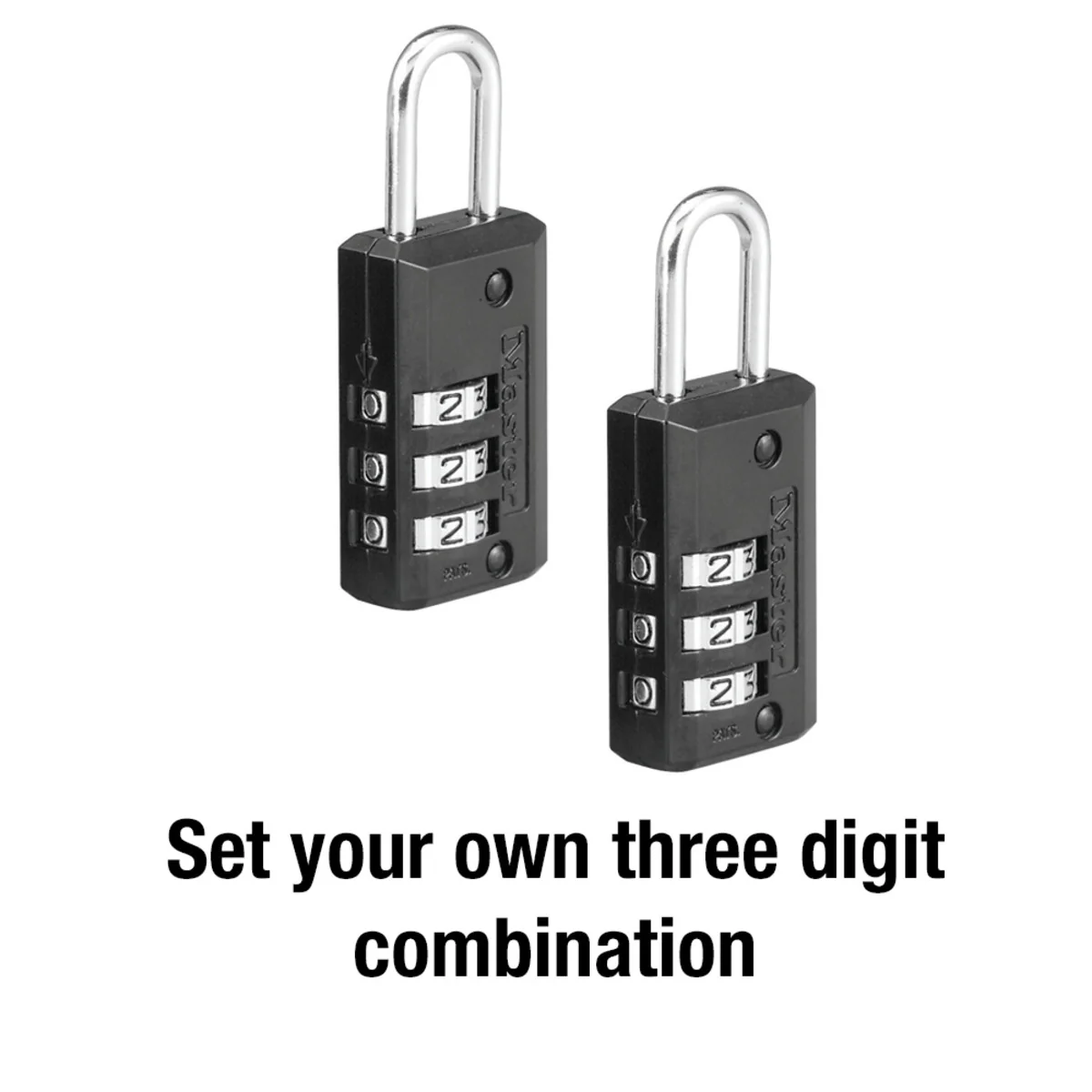 Compact Set Your Own Combination Lock, 13/16 in Wide - 2-Pack - Image 5