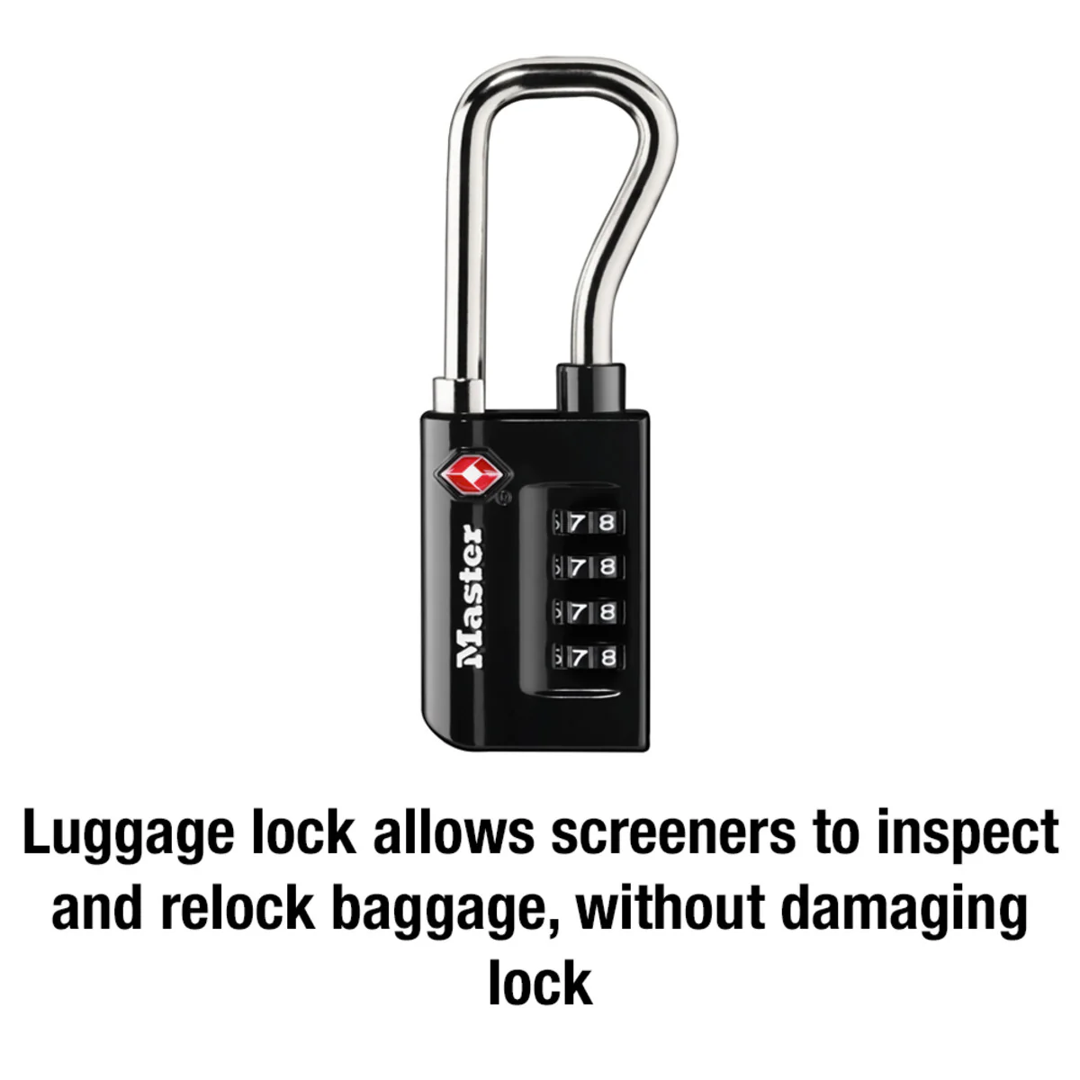 Extended Reach Set Your Own Combination TSA Lock, 1-5/16 in Wide - Image 6