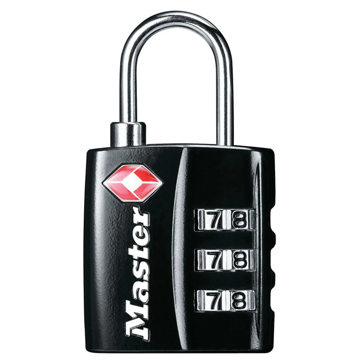 Small Black Set Your Own Combination TSA Lock, 1-3/16 in Wide