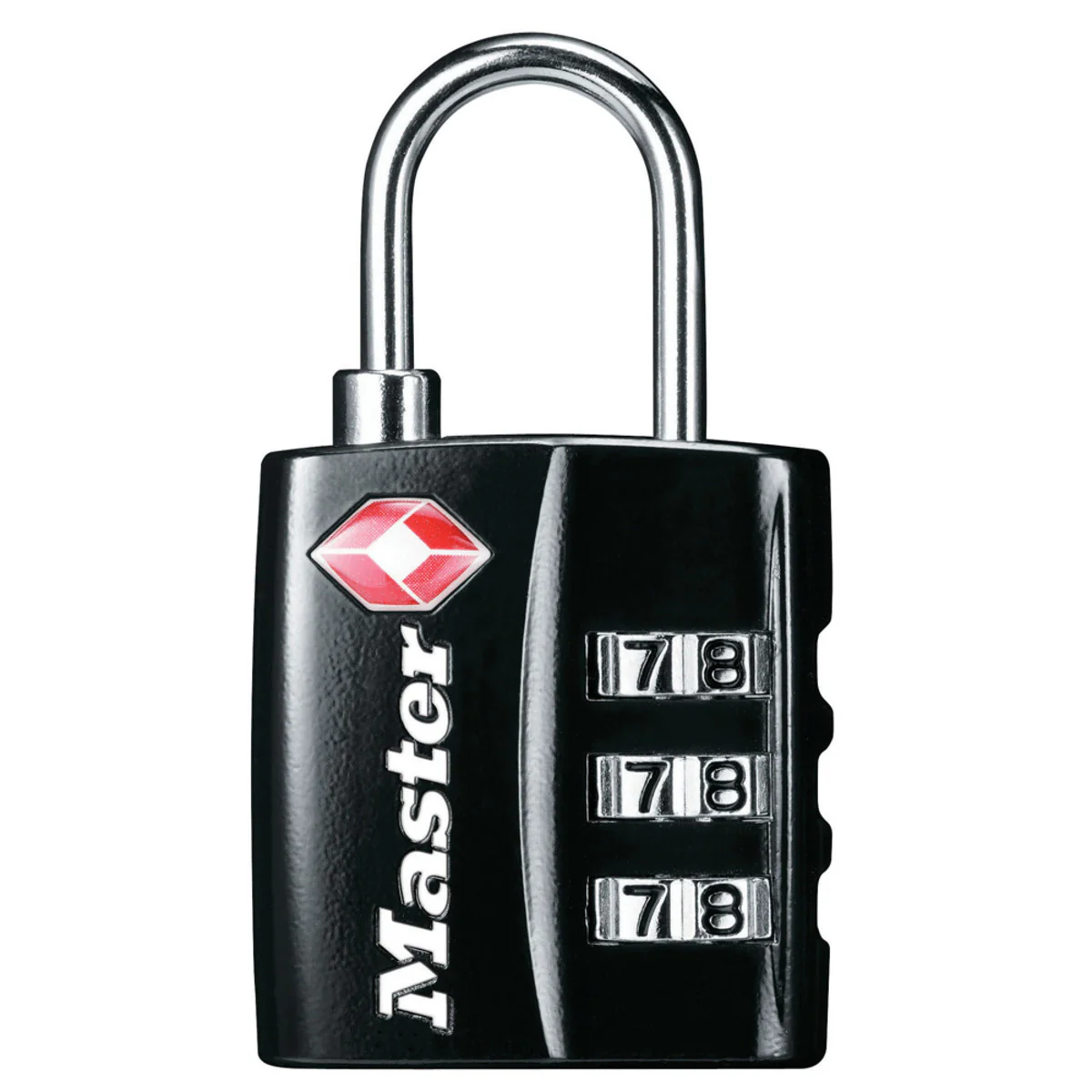 Small Black Set Your Own Combination TSA Lock, 1-3/16 in Wide - Image 2