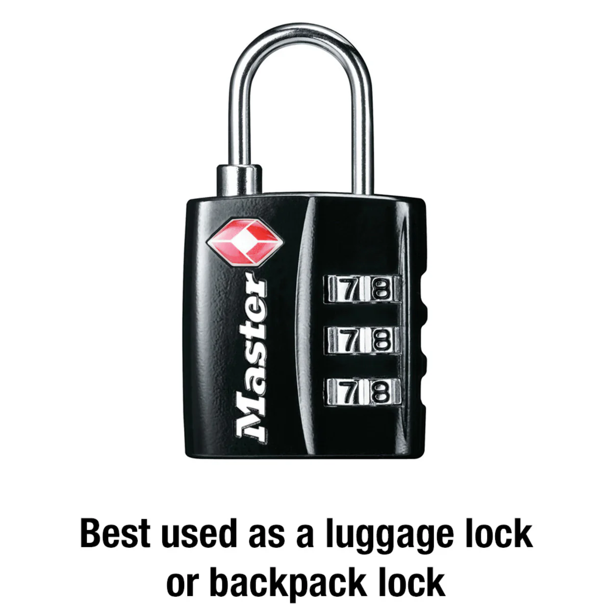 Small Black Set Your Own Combination TSA Lock, 1-3/16 in Wide - Image 5