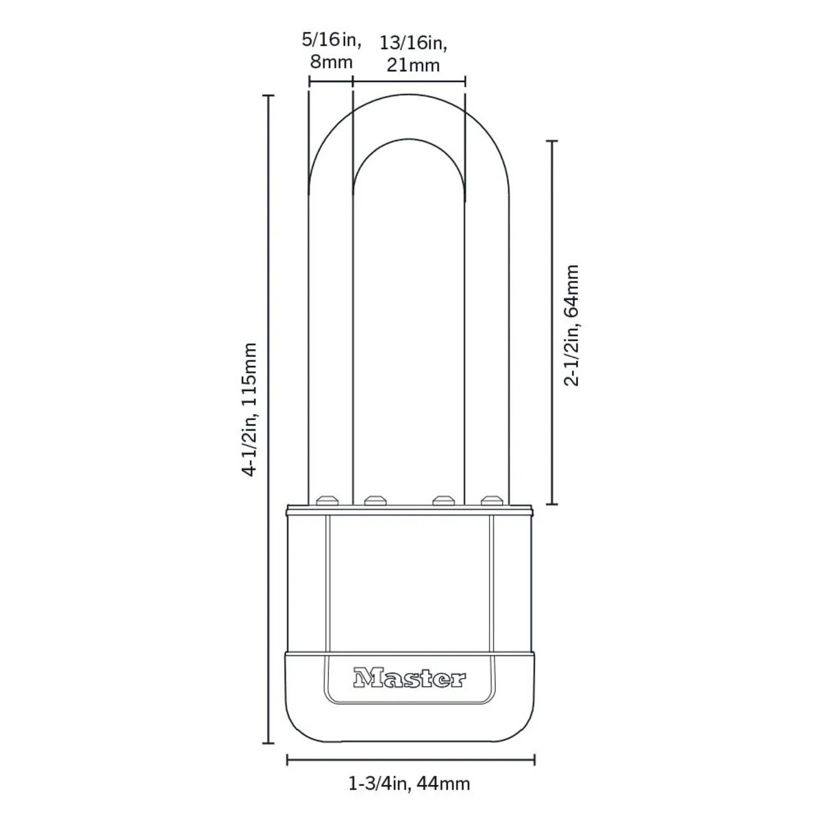 Master Lock Elite™ Heavy Duty Lock with Hardened Boron Steel Shackle, 1-3/4 in. wide - Image 12