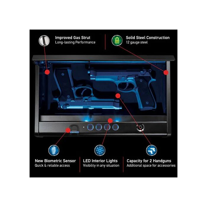 QAP2BLX XL Quick Access Biometric Pistol Safe with Lights - Image 3