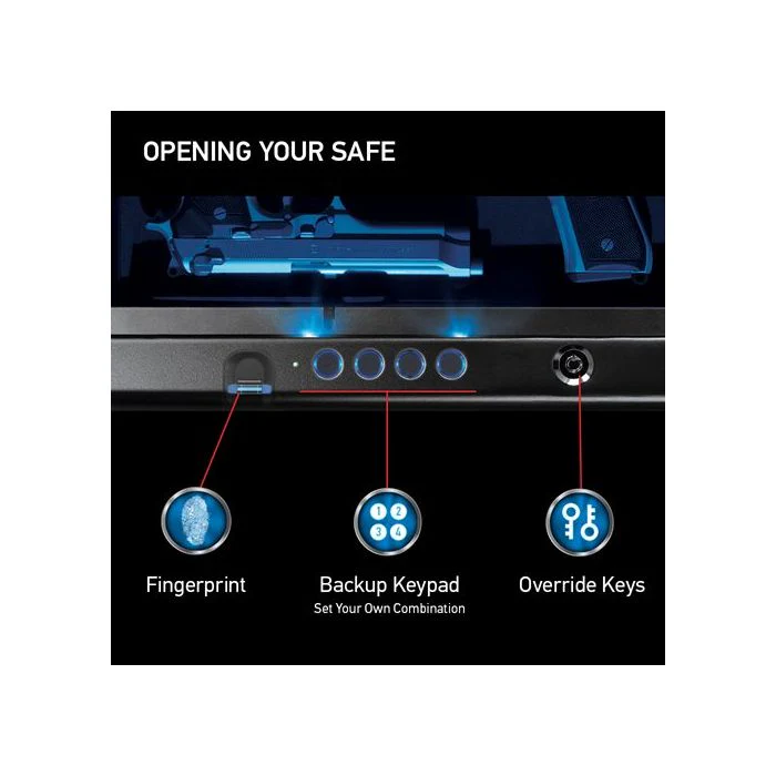 QAP2BLX XL Quick Access Biometric Pistol Safe with Lights - Image 7