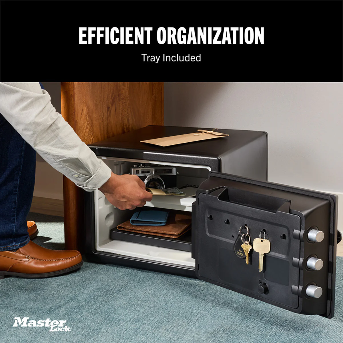 Master Lock Black Premium 2-Hour Fireproof Safe with Digital Keypad, 0.82 cu-ft - Image 6