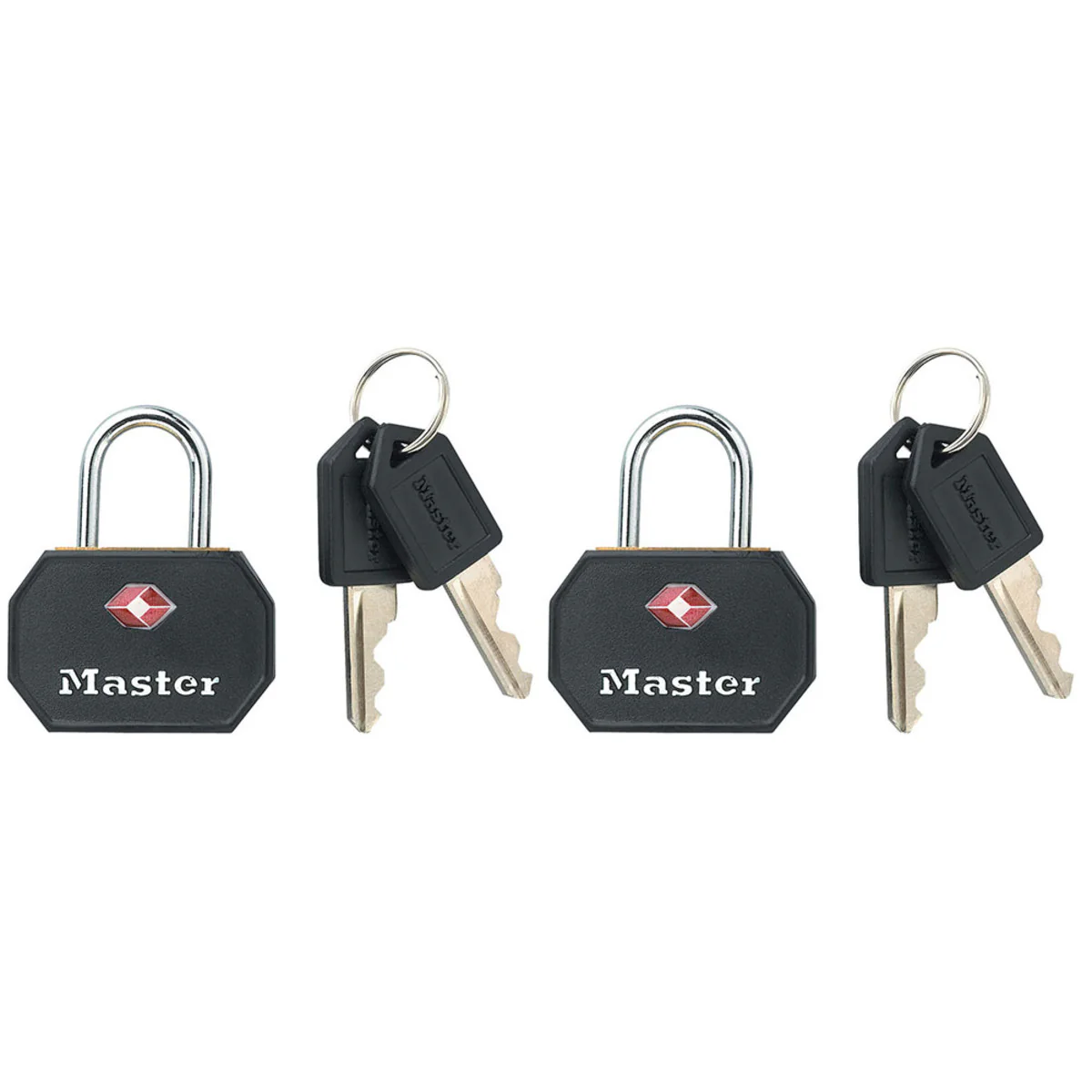 Black TSA Lock with Solid Metal Body, 1-1/4 in Wide