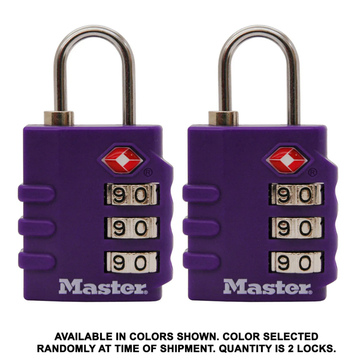 Set Your Own Combination TSA Lock, Assorted Colors, 1-3/8 in Wide, 2-Pack - Image 4